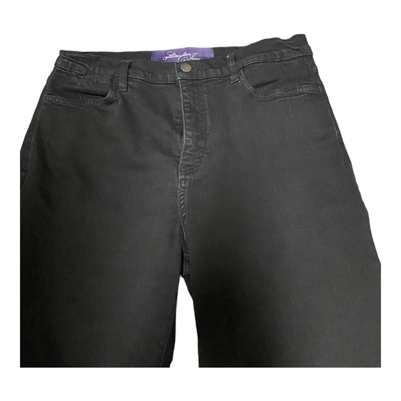 NYDJ SZ 12 black with stud design on back pockets. Some missing other than that - Picture 3 of 7